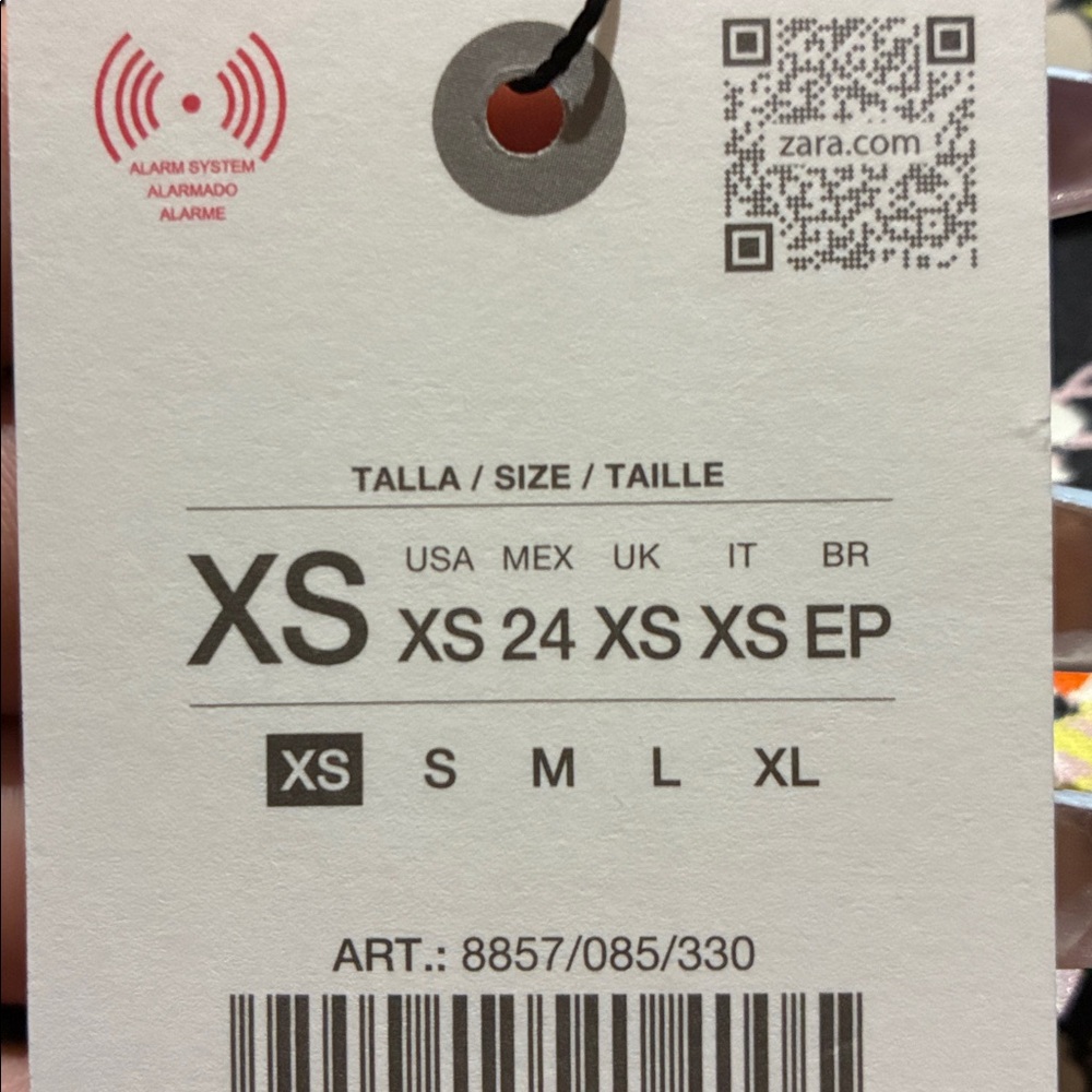 Zara XS Size Tag - Picture 3 of 4